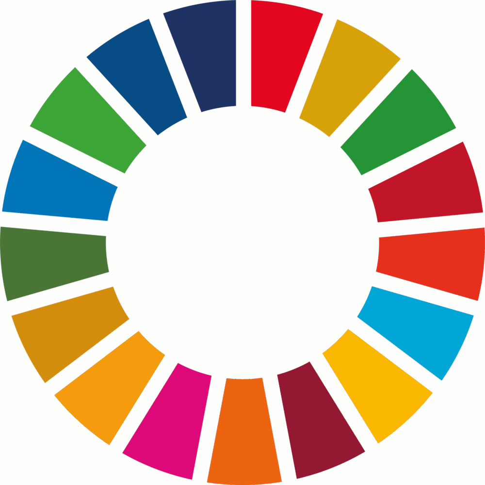 Grafik eines bunten Kreises in vielen verschiedenen Farben für die Nachhaltigkeitsziele der Vereinten Nationen