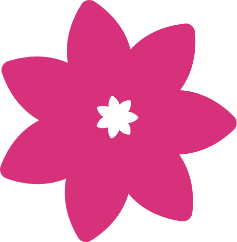 Grafik einer rosa Blume als Dekoelement