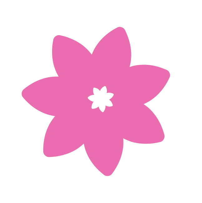 Grafik einer pinken Blume als Dekoelement