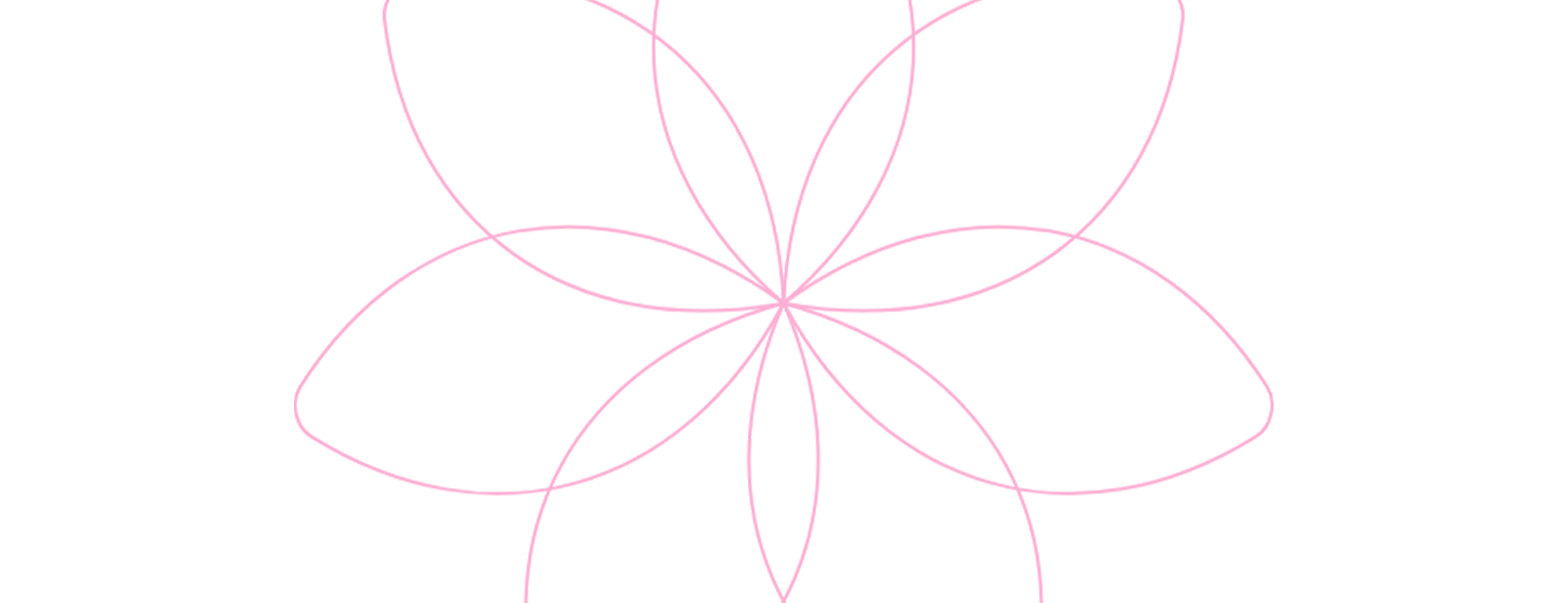 Grafik einer Blume mit rosa Outlines als Dekoelement