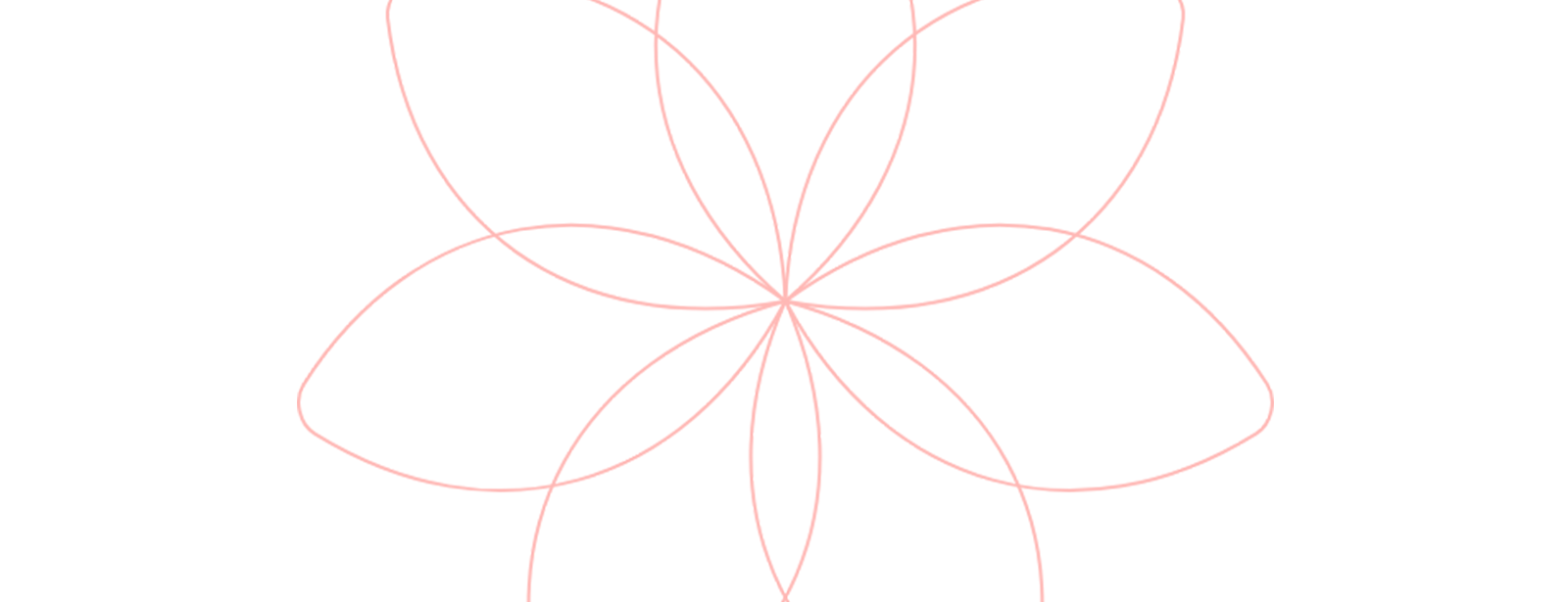 Grafik einer Blume mit rosa Outlines als Dekoelement
