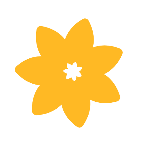 Blume in blassem orange als Dekoelement